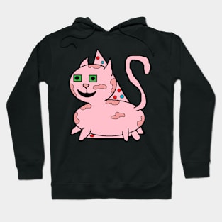 Pink Cat for a pink Christmas Hoodie